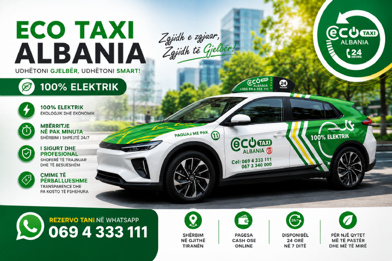 Ju Duhet Taxi në Qendër të Tiranës? ECO TAXI ALBANIA Mbërrin në Pak Minu...
